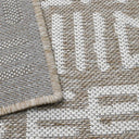Modern geometric pattern runner rug