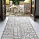 Light brown runner rug for entryway