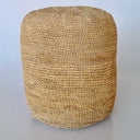 Lightweight natural pouf footrest or seat.