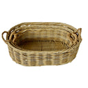 Thick Rattan Oval Basket Set