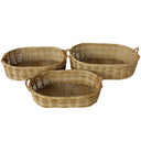 Basket Thick Rattan Oval Set