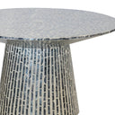 round coffee table with capiz shells