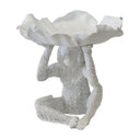 Petal White Monkey Display Bowl