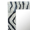 Rectangle Wall Mirror Zebra Capiz Decor