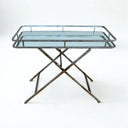 Light gold and silver mirrored butlers tray for modern homes.