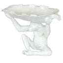Unique resin monkey bowl with a banana leaf dish for décor or snacks.