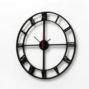Roman Numeral Clock with a black frame and Roman numerals.