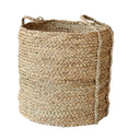 seagrass round basket in natural material