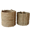 Round Seagrass Baskets – Set of 2 | Natural Woven Storage