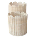Boho round wicker basket set for home storage