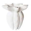 White Seapod Fluted Ceramic Vase