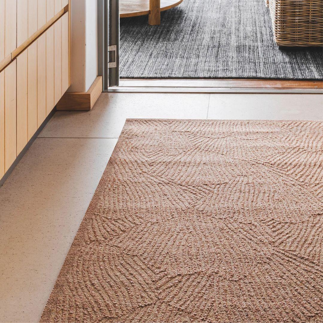 Seychelles Runner in Coral vibrant modern floor runner