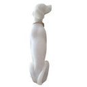 Sitting dog statue made from stone