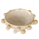 Speckled ceramic fruit bowl with all-over bobbles