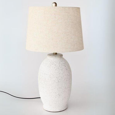 Speckled White Ceramic Lamp | Luxury Lamp