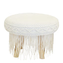 Macramé Ottoman with tassels