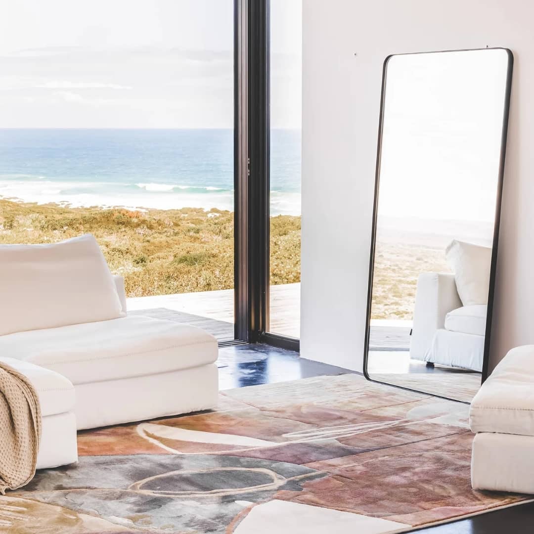 Varese floor mirror in a living room