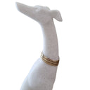 Greyhound Dog Statue gold collar detail