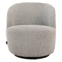 compact occasional chair with smooth swivel mechanism