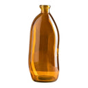 Tall glass vase in amber for statement table styling