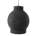 Beacon black jute pendant light for living space.
