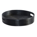 Coiled bamboo tray for styling and serving