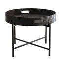 Round black tray table
