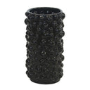 black bubble ceramic vase. Large