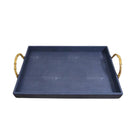 Rectangle Tray Shagreen Blue - Woodka Interiors