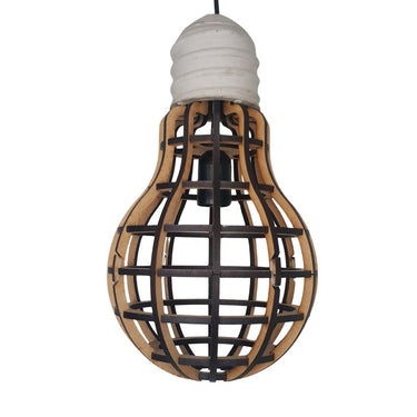 Globe shape wooden pendant light for modern home lighting