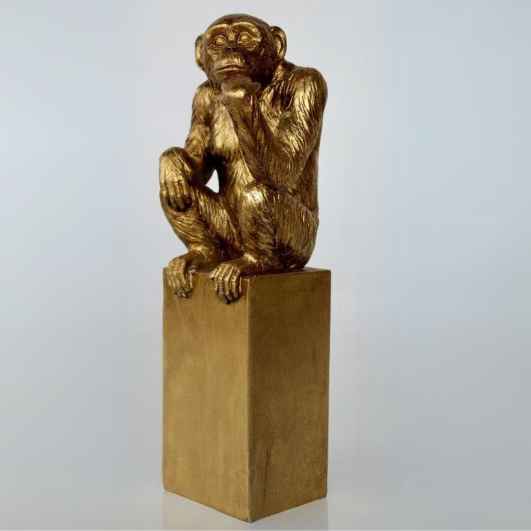 Decorative monkey for console table or bookshelf