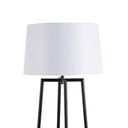 Hybrid Metal Floor Lamp Black with White Shade - Woodka Interiors