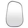 Iseo wall mirror framed in black steel.
