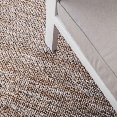 Detailed texture view of Kasbah Outdoor Rug in natural brown tone