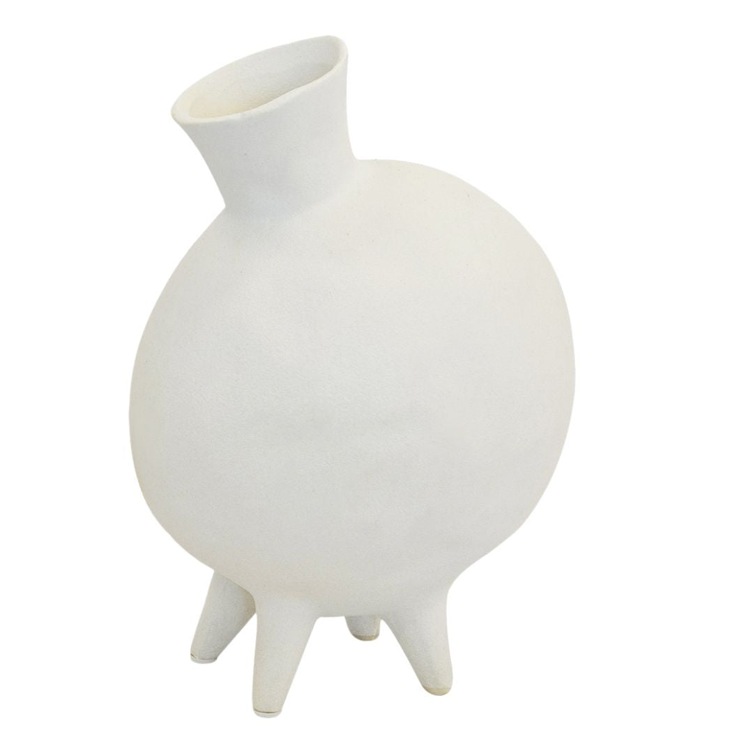 footed ceramic vase