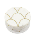 4 Pack Marble Coasters with Brass Inlay