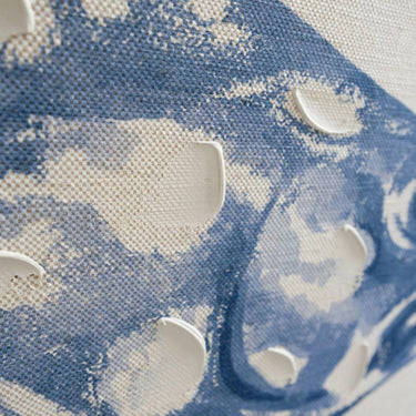 Close-up of hand-painted finish showing fish details on Marine Majesty Wall Art