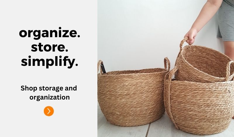 Modern home storage essentials to keep your home tidy and organized.