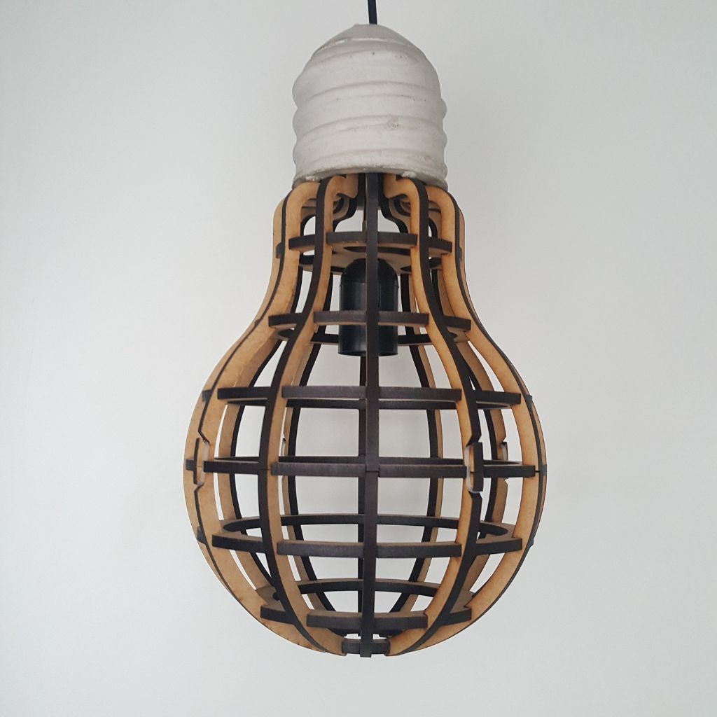 ceiling pendant light shaped like a light bulb for modern interiors