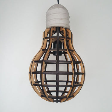 ceiling pendant light shaped like a light bulb for modern interiors