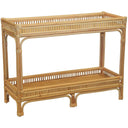 Boho-inspired rattan console table design available online at Woodka Interiors South Africa