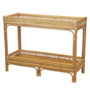 Stylish console table with a natural wicker weave available online at Woodka Interiors South Africa