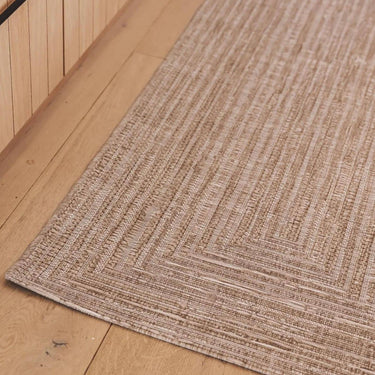 Easy-care kitchen runner in earthy jute tones