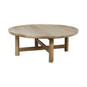 Sandpiper vintage wood coffee table with round top