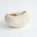 scalloped coral bowl in white