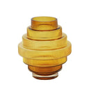 Steps vase amber glass