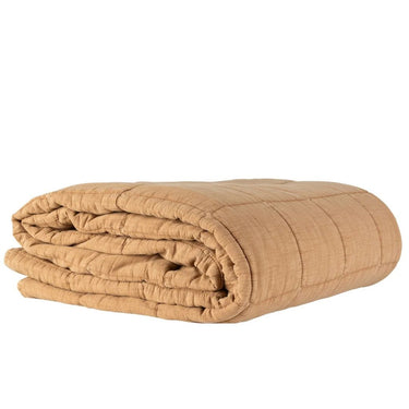 cotton quilt in clay