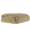 Sunwashed square forest green cotton quilt for bed