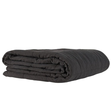 sunwashed squares cotton quilt in midnight