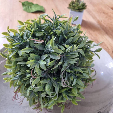 tendrils topiary ball on tabletop